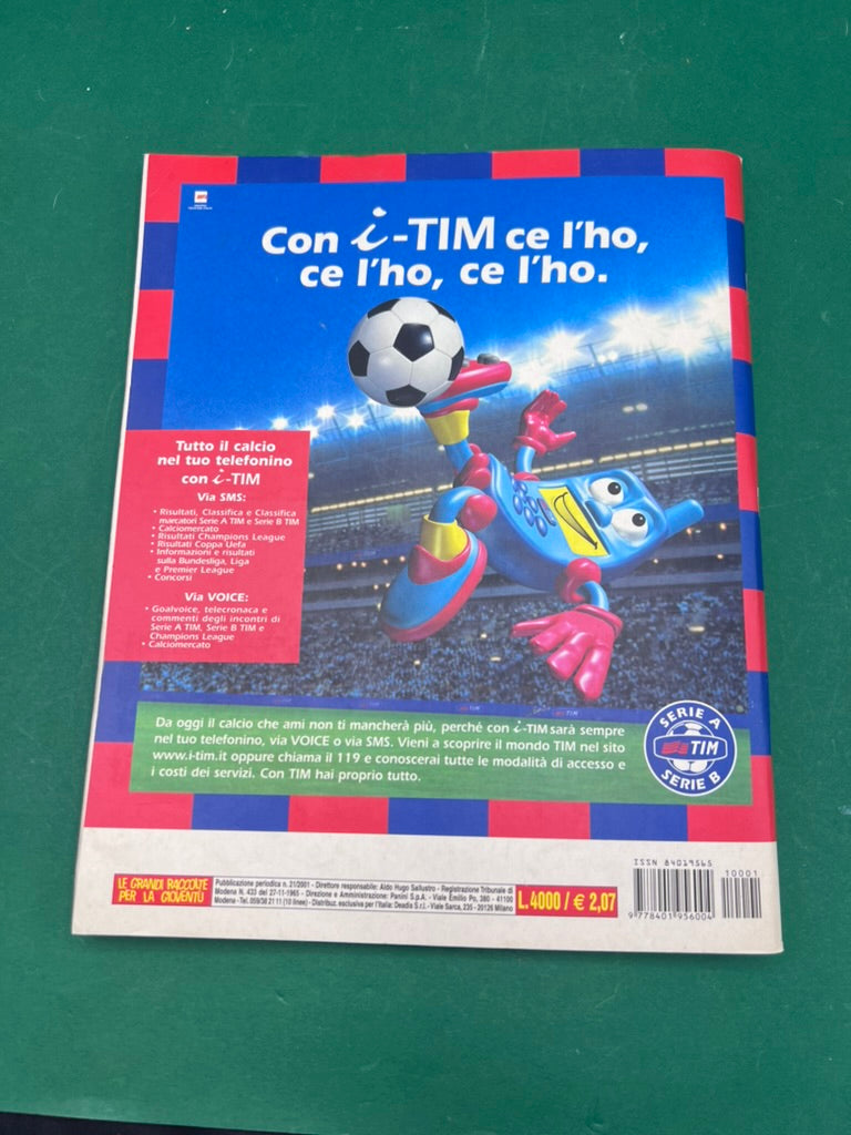 Album Figurine Calciatori Panini 2001-2002 COMPLETO + AGGIORNAMENTI
