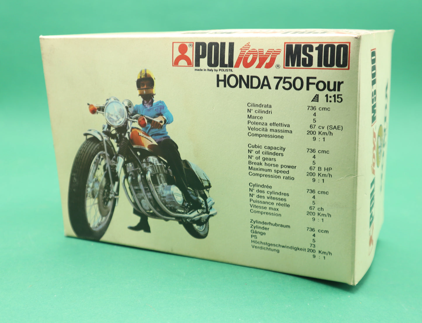 Vintage POLI Toys MS100 Honda 750 four scale 1/15 modellismo