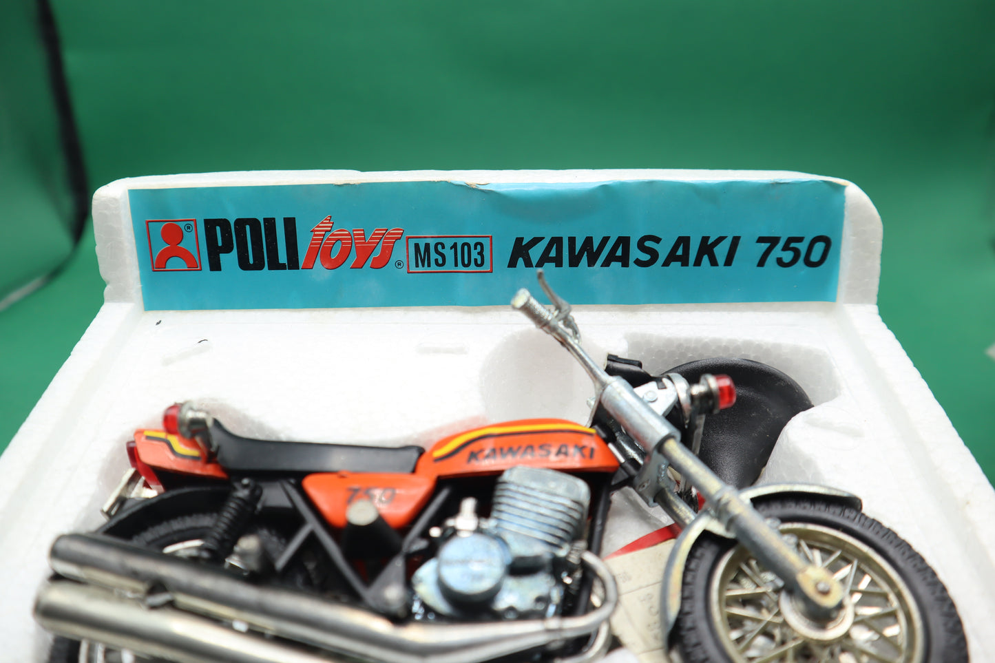 Vintage Poli Toys MS103 Kawasaki 750 Diecast 1:15 Display Box