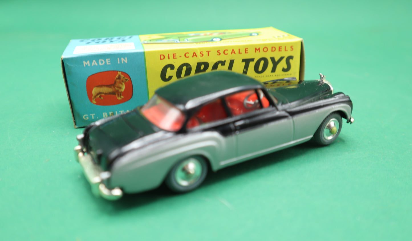 CORGI TOYS - 224- BENTLEY CONTINENTAL SPORTS SALOON- GREY/BLACK SCATOLA ORIGINALE 1/43