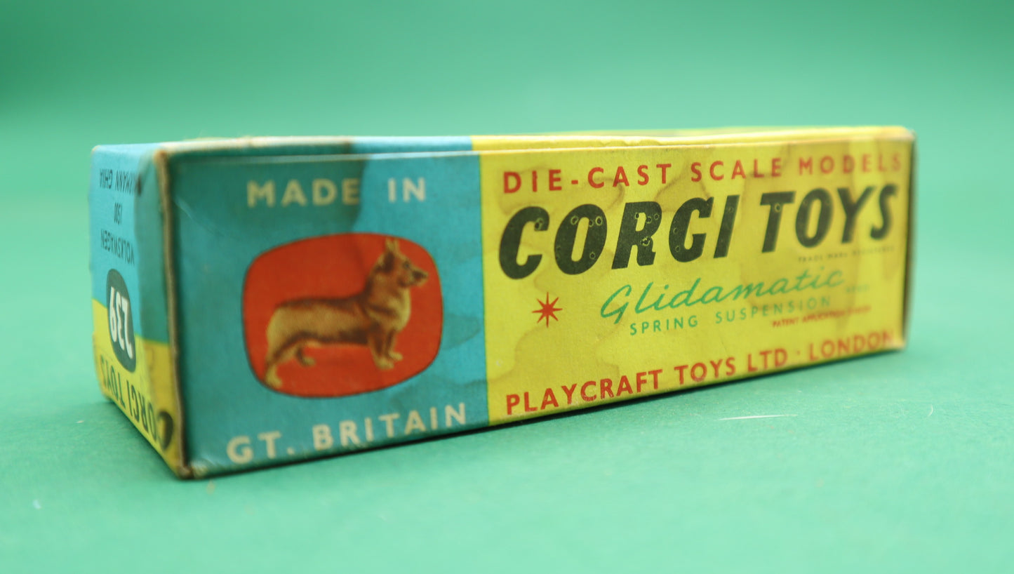 CORGI TOYS - 239-VOLKSWAGEN 1500 KHARMANN GHIA- CREMA- SCATOLA ORIGINALE 1/43