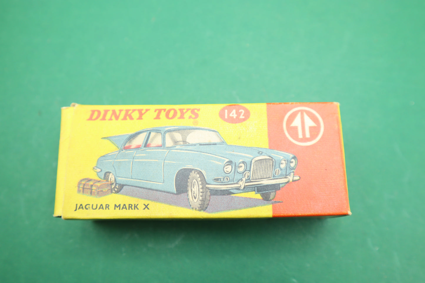 DINKY TOYS - 142- JAGUAR MARK X - OPENING BOOT, TRUNK ETC. SCATOLA ORIGINALE 1/43