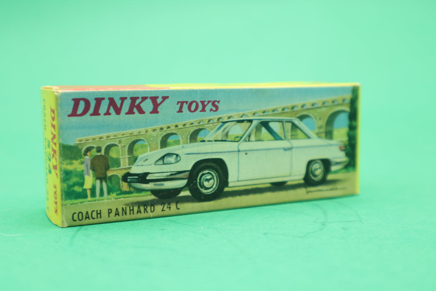 DINKY TOYS - 24C- COACH PANHARD - CREMA -MECCANO FRANCE- SCATOLA ORIGINALE 1/43