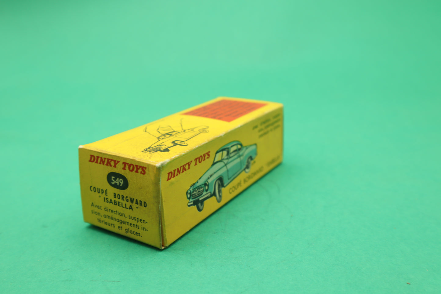 DINKY TOYS -549- COUPE BORGWARD ''ISABELLA'' - GRIGIO -MECCANO FRANCE- SCATOLA ORIGINALE 1/43