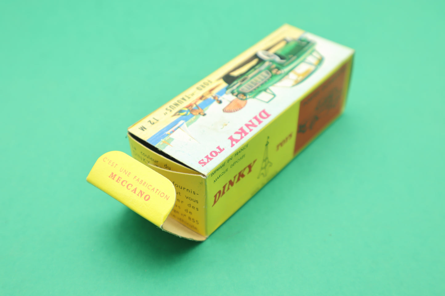 DINKY TOYS -538- FORD TAUNUS 12M-BLU MECCANO FRANCE- SCATOLA ORIGINALE 1/43