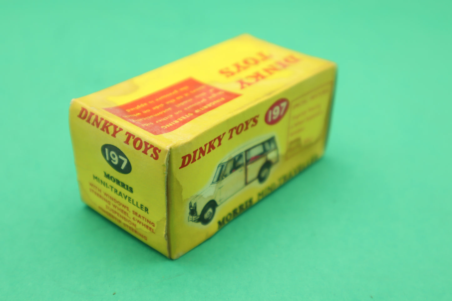 DINKY TOYS - 197- MORRIS MINI TRAVELLER- CREMA -MECCANO ENGLAND- SCATOLA ORIGINALE 1/43