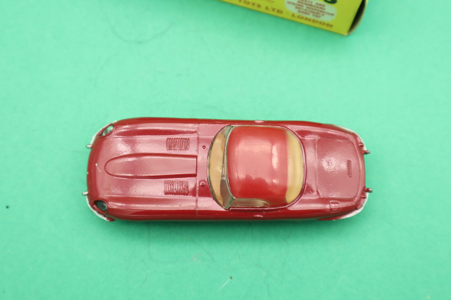 CORGI TOYS - 307- E TYPE JAGUAR - ROSSO - PLAYCRAFT TOYS LTD LONDON- SCATOLA ORIGINALE 1/43