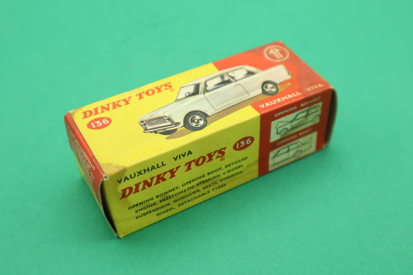 DINKY TOYS - 136- VAUXHALL VIVA -BIANCO - MECCANO ENGLAND - SCATOLA ORIGINALE 1/43