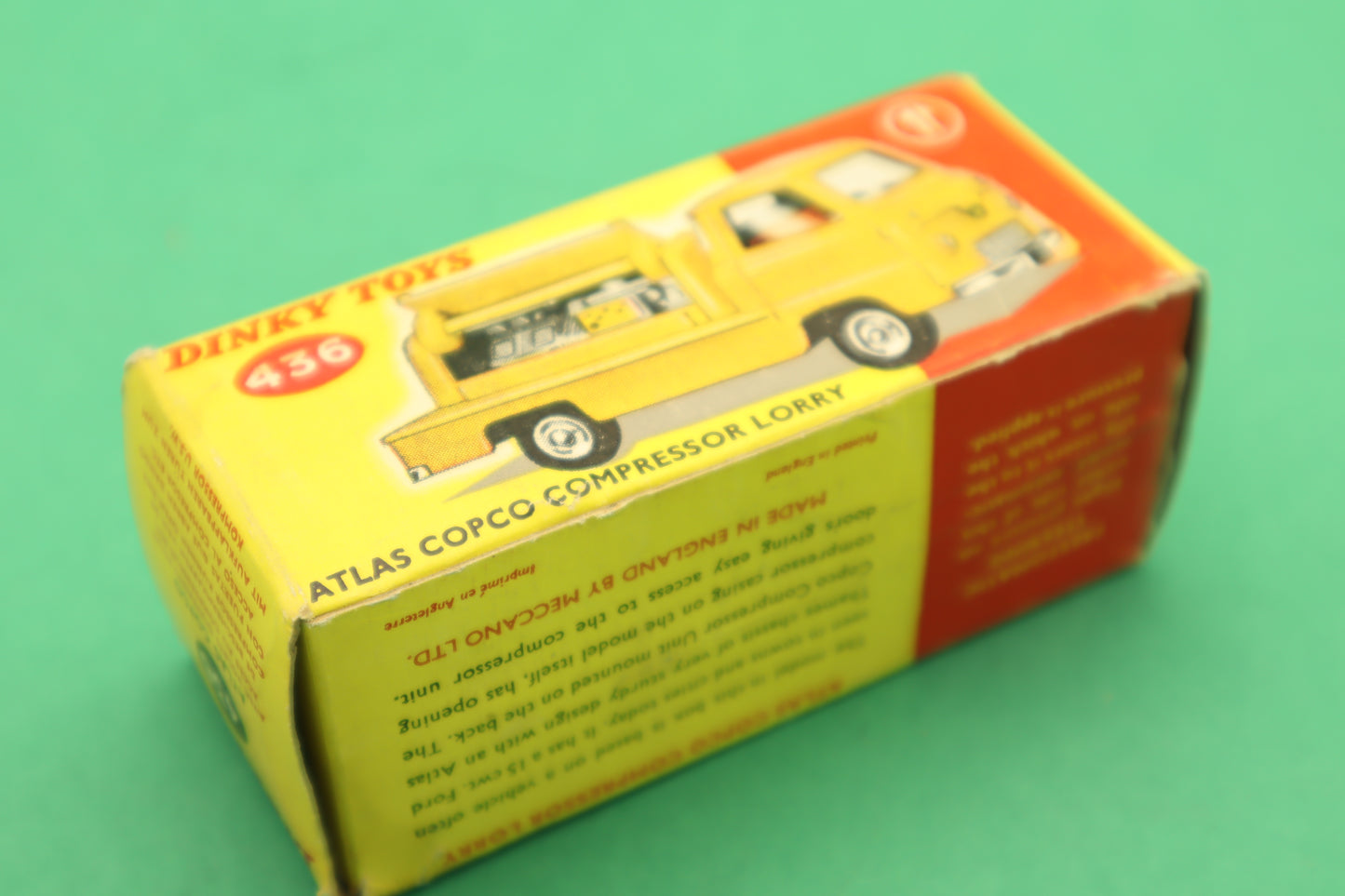 DINKY TOYS - 436 - ATLAS COPCO COMPRESSOR LORRY- MECCANO ENGLAND - SCATOLA ORIGINALE 1/43