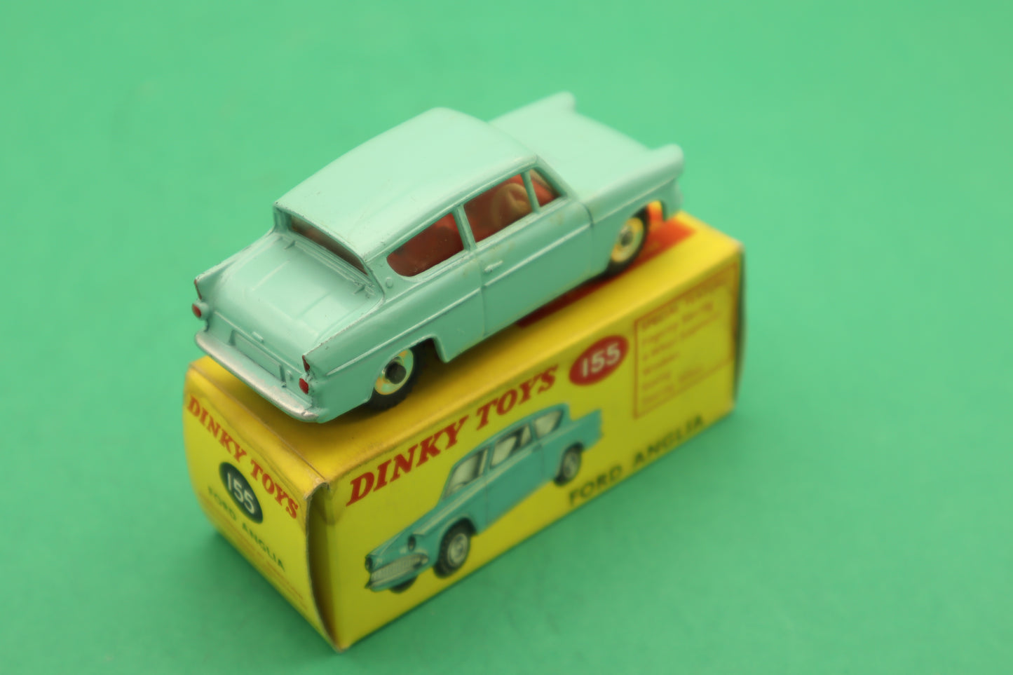 DINKY TOYS - 155- FORD ANGLIA -VERDE ACQUA - MECCANO ENGLAND - SCATOLA ORIGINALE 1/43