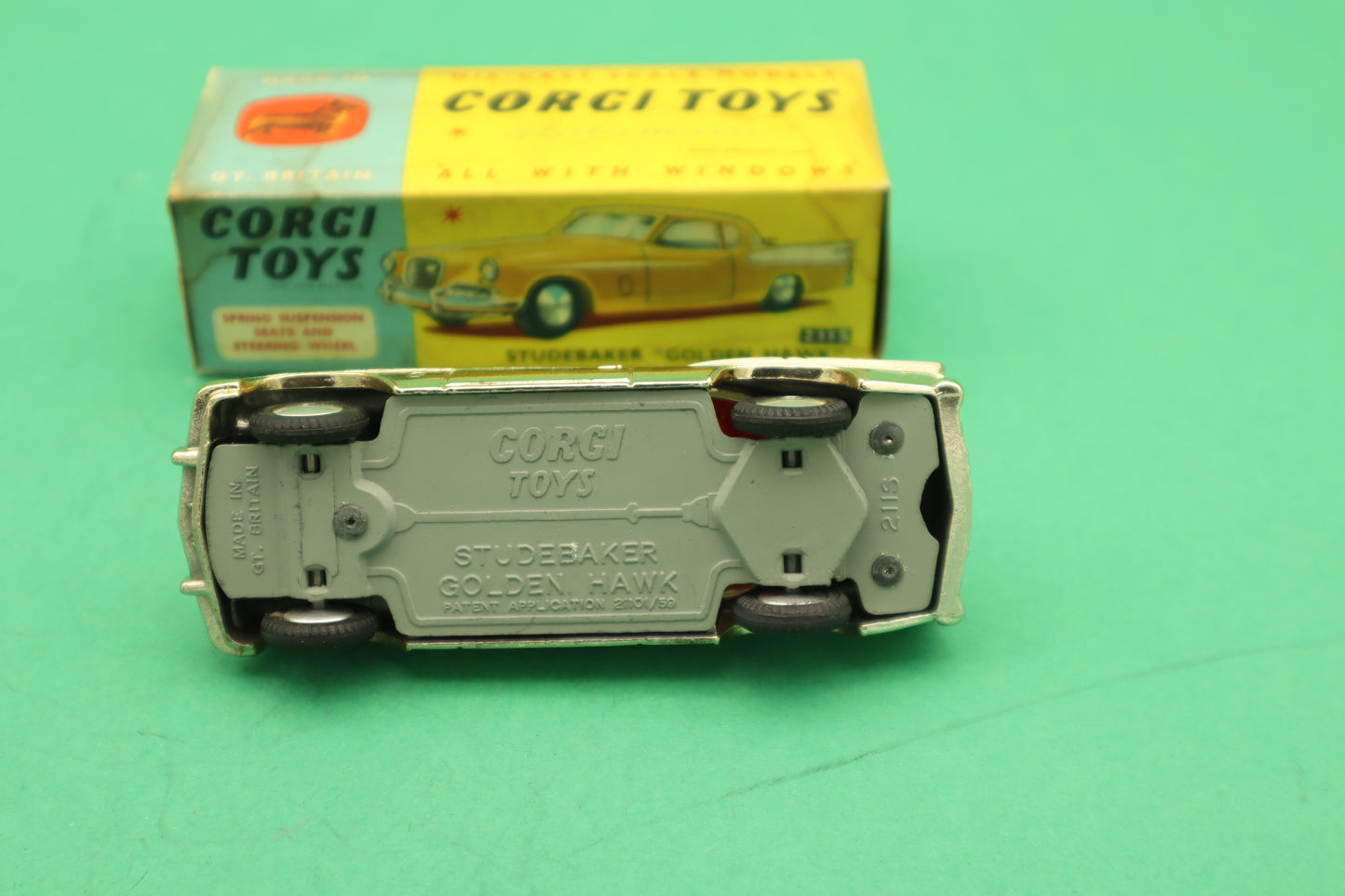 CORGI TOYS - 211S - STUDEBAKER GOLDEN HAWK - GOLDEN MECCANO ENGLAND- SCATOLA ORIGINALE 1/43