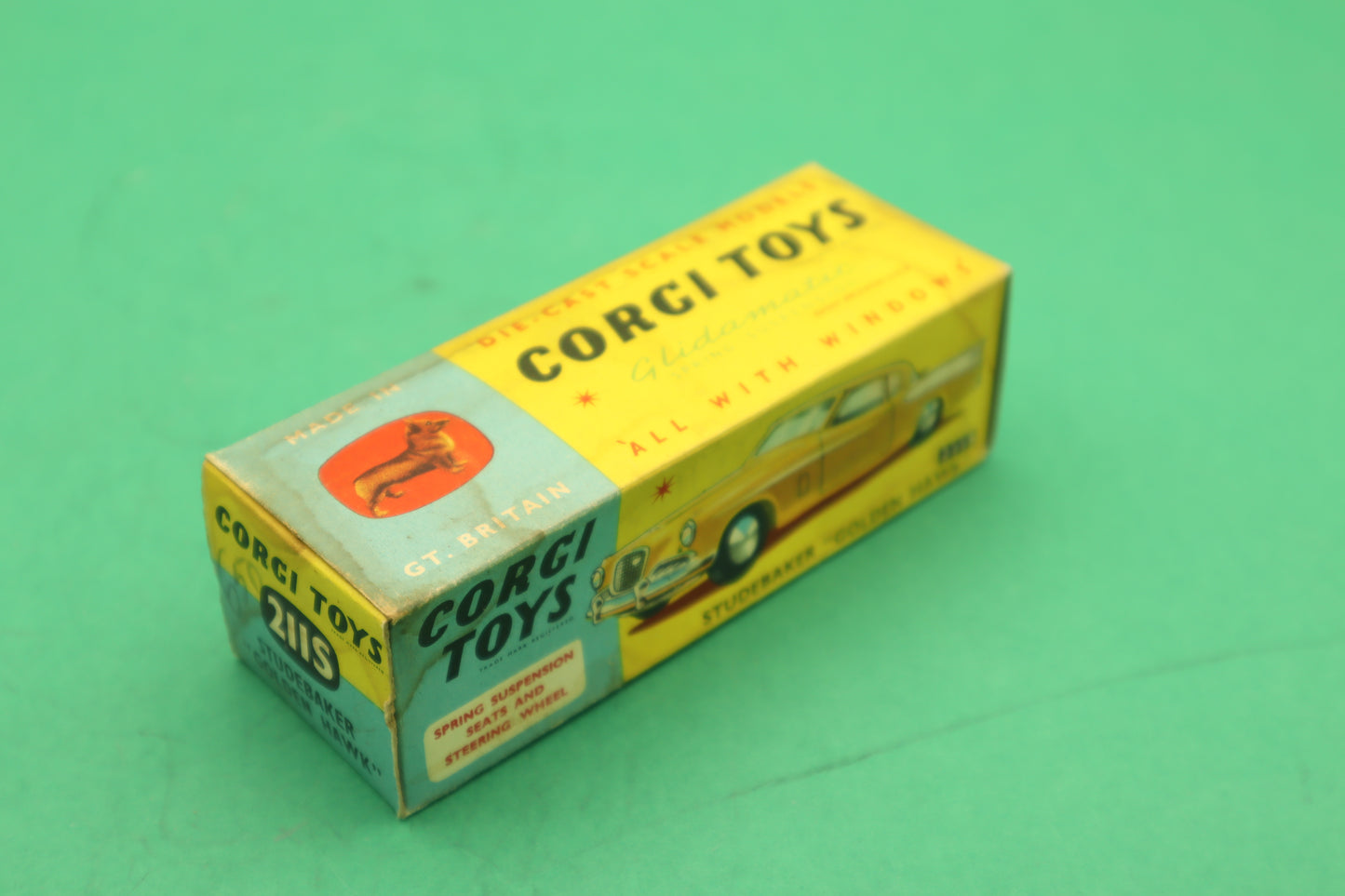 CORGI TOYS - 211S - STUDEBAKER GOLDEN HAWK - GOLDEN MECCANO ENGLAND- SCATOLA ORIGINALE 1/43