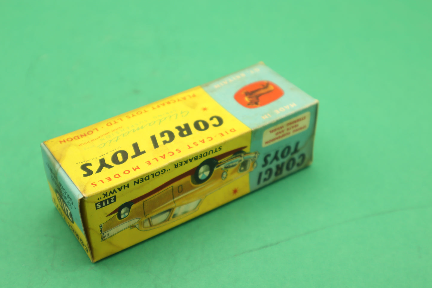 CORGI TOYS - 211S - STUDEBAKER GOLDEN HAWK - GOLDEN MECCANO ENGLAND- SCATOLA ORIGINALE 1/43