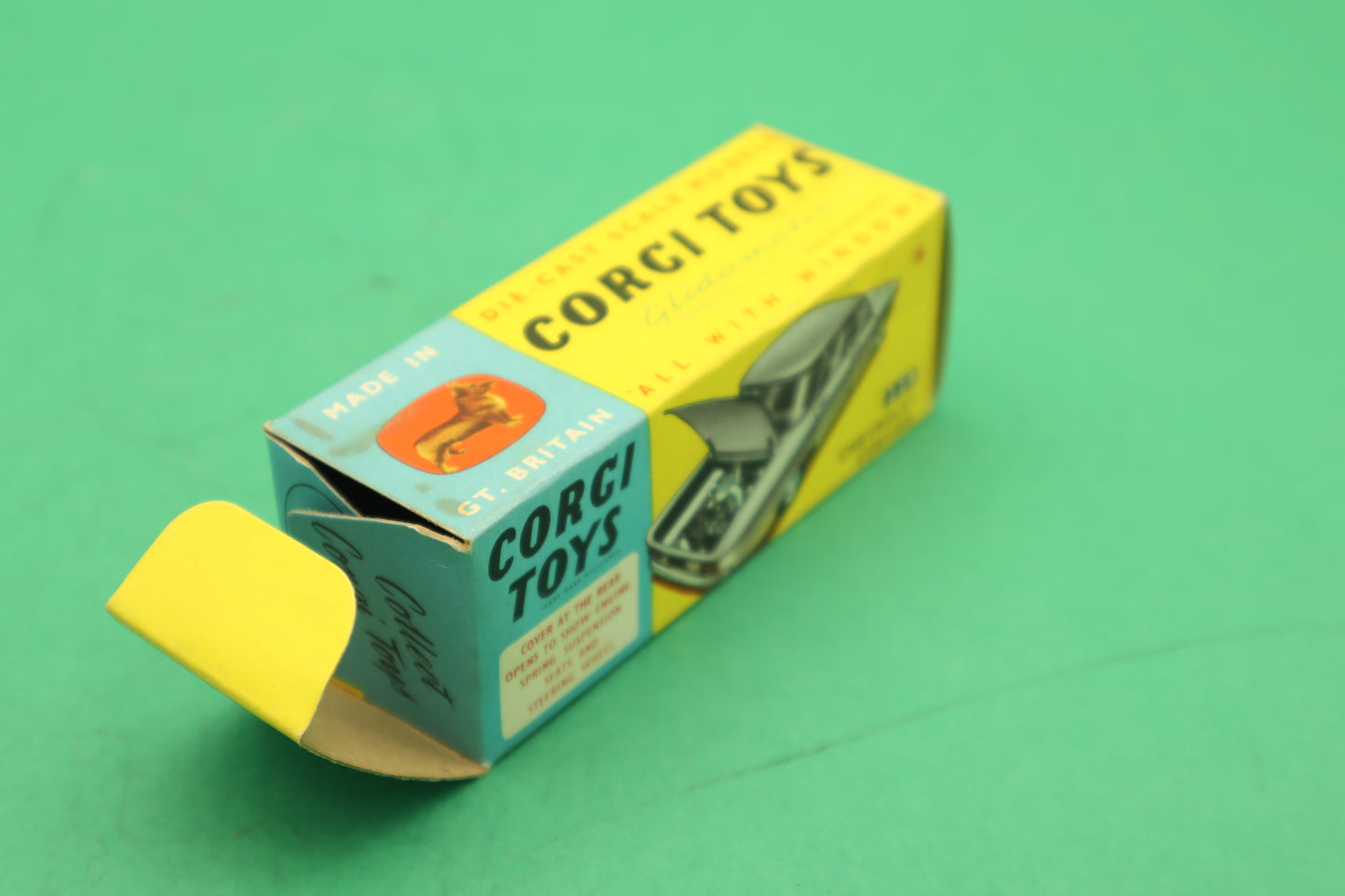 CORGI TOYS - 229- CHEVROLET CORVAIR- GOLDEN MECCANO ENGLAND- SCATOLA ORIGINALE 1/43