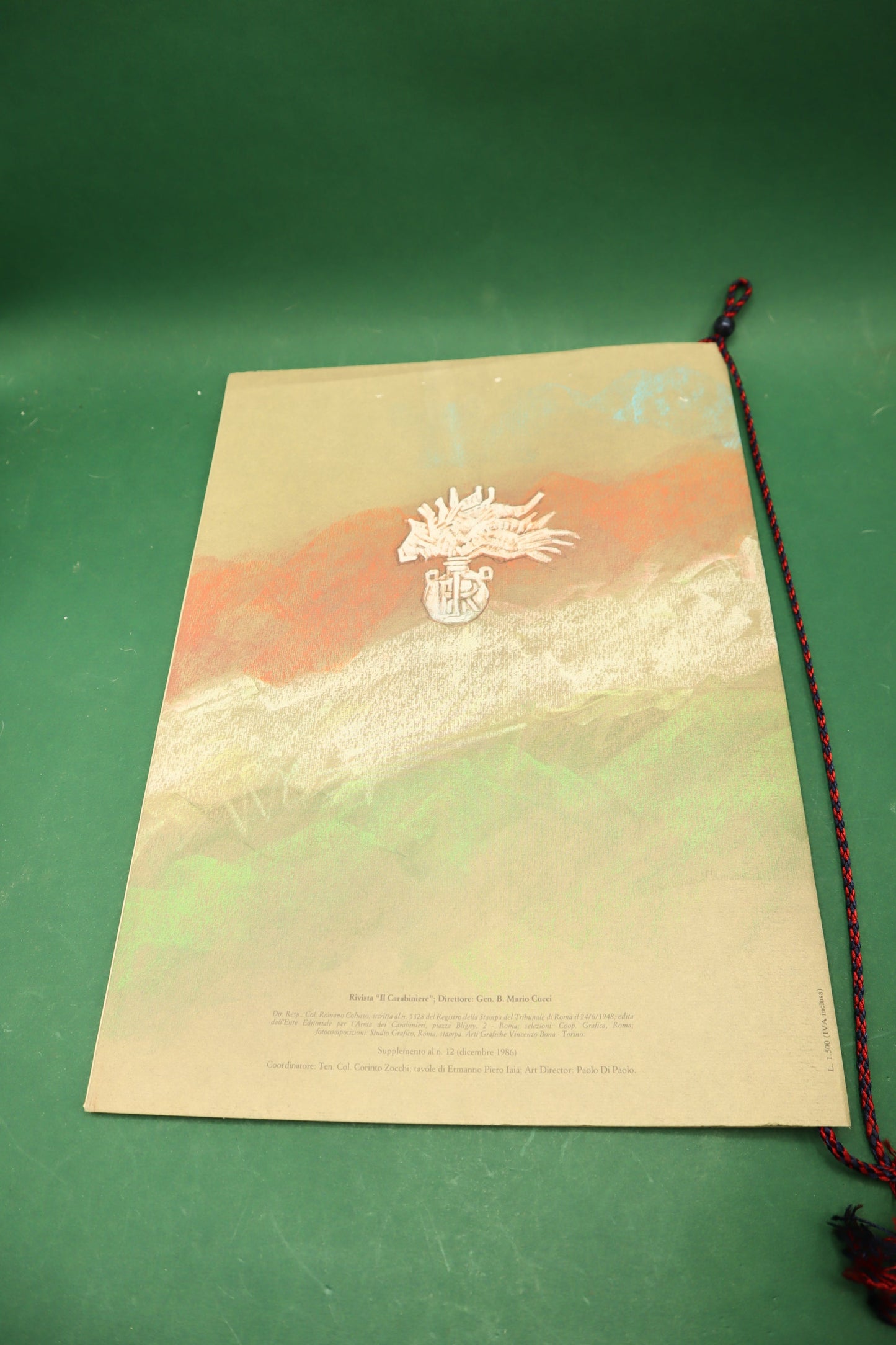 CALENDARIO STORICO DEI CARABINIERI 1987