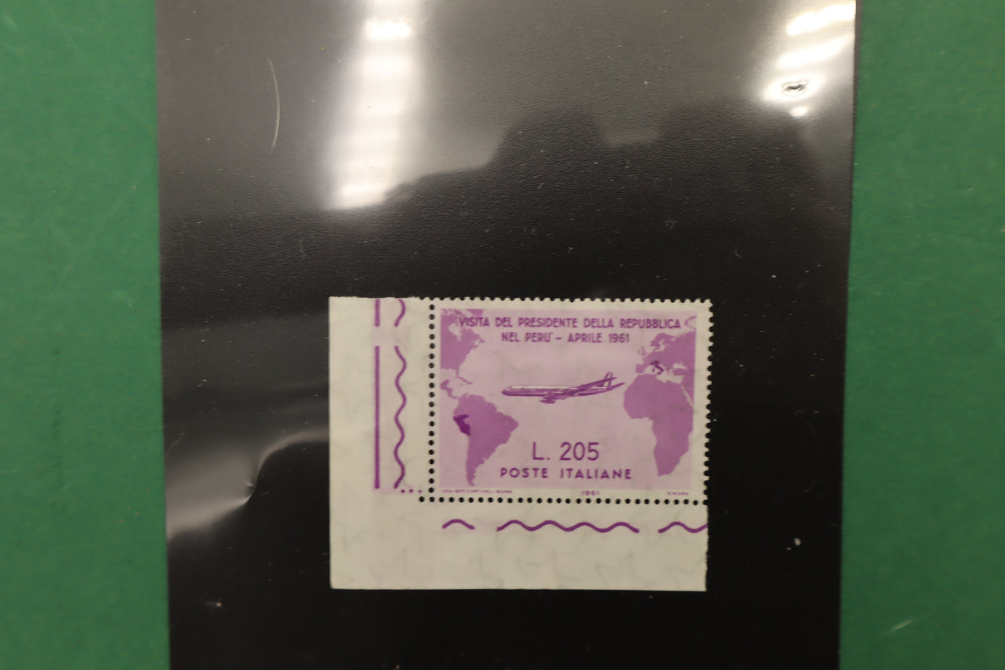 REPUBBLICA 1961 GRONCHI ROSA 205 LIRE G.I. MNH ANGOLO DI FOGLIO + CERTIFICATO