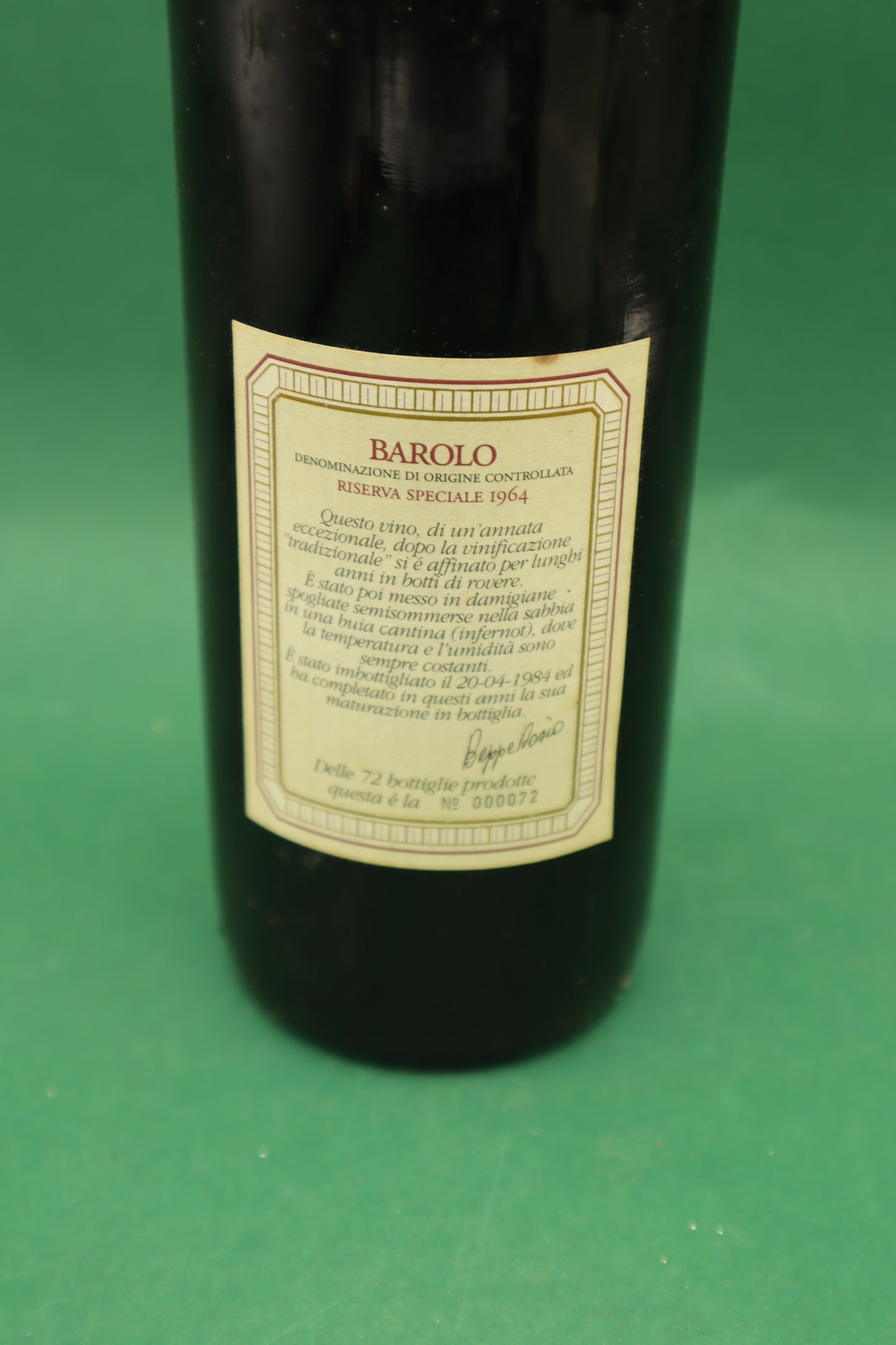 Barolo 1964 - Cantina Dosio - Barolo, Langhe, Piemonte - 0,75 lt
