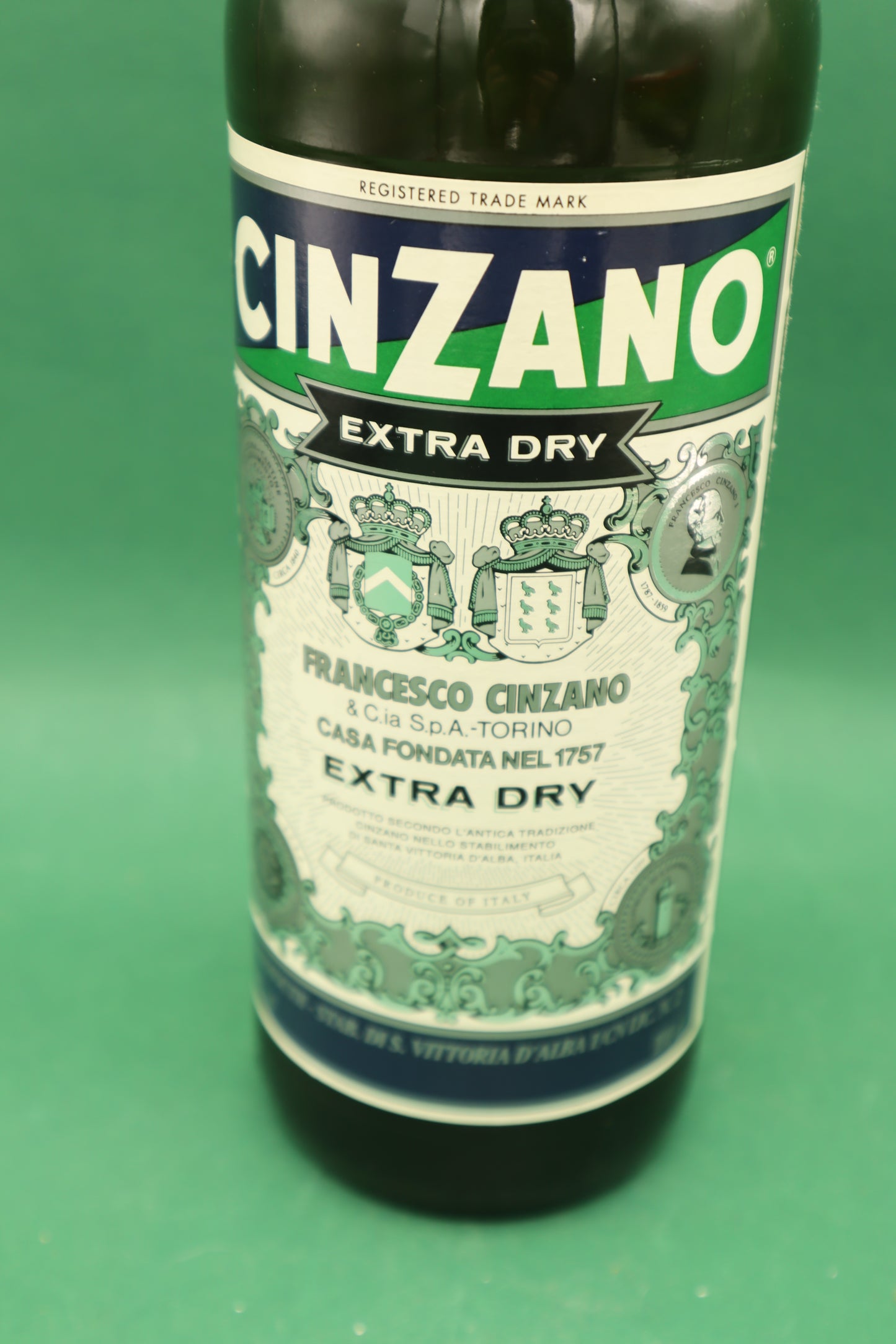 Cinzano Vermouth Extra Dry 1960s - 1 Rare Bottle with Customs Seal Dogana