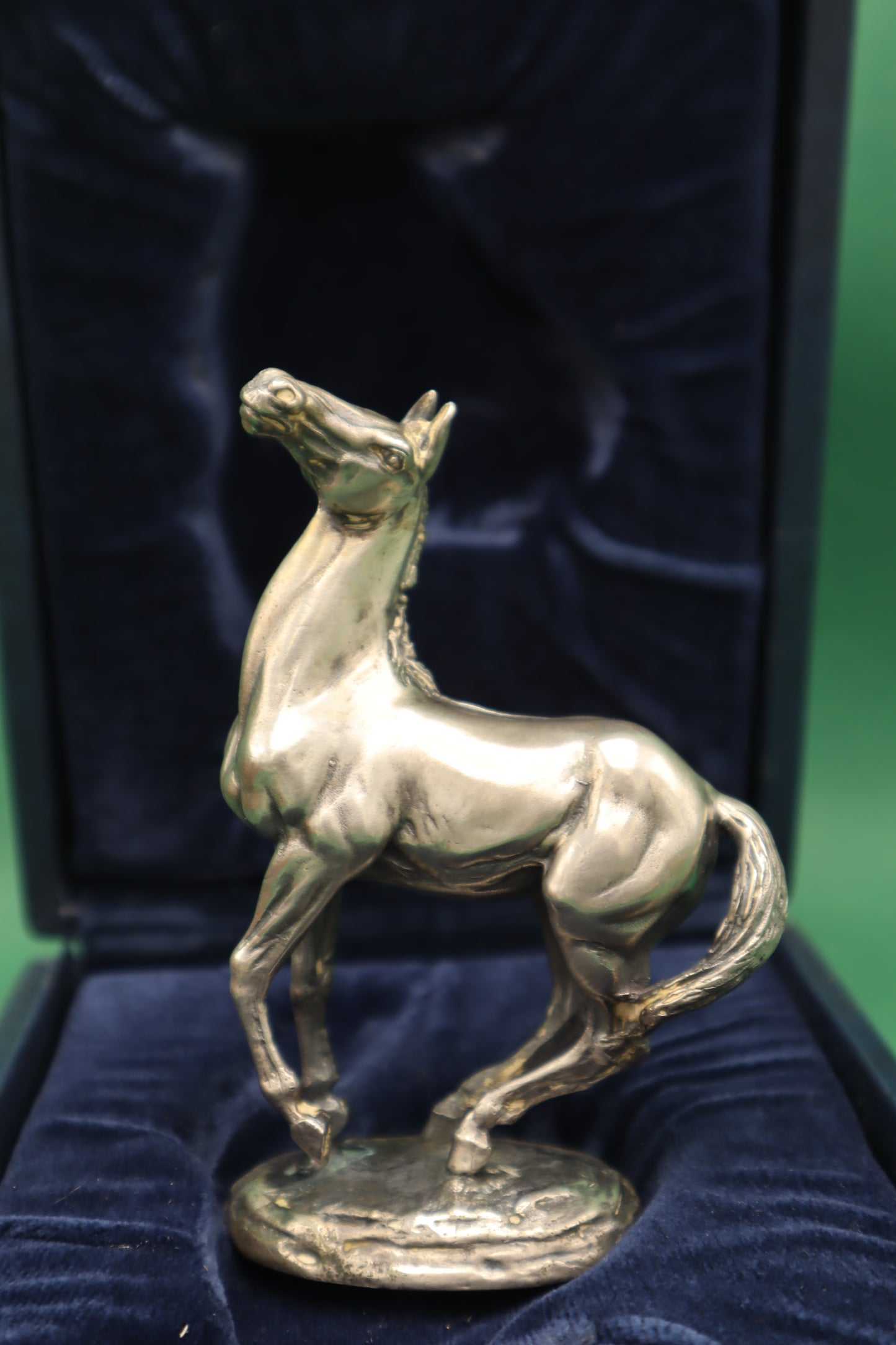 Vintage Statuetta di Cavallo Argento 925 ´Playing up' Lorne Mckean John Pinches Londra 1975.