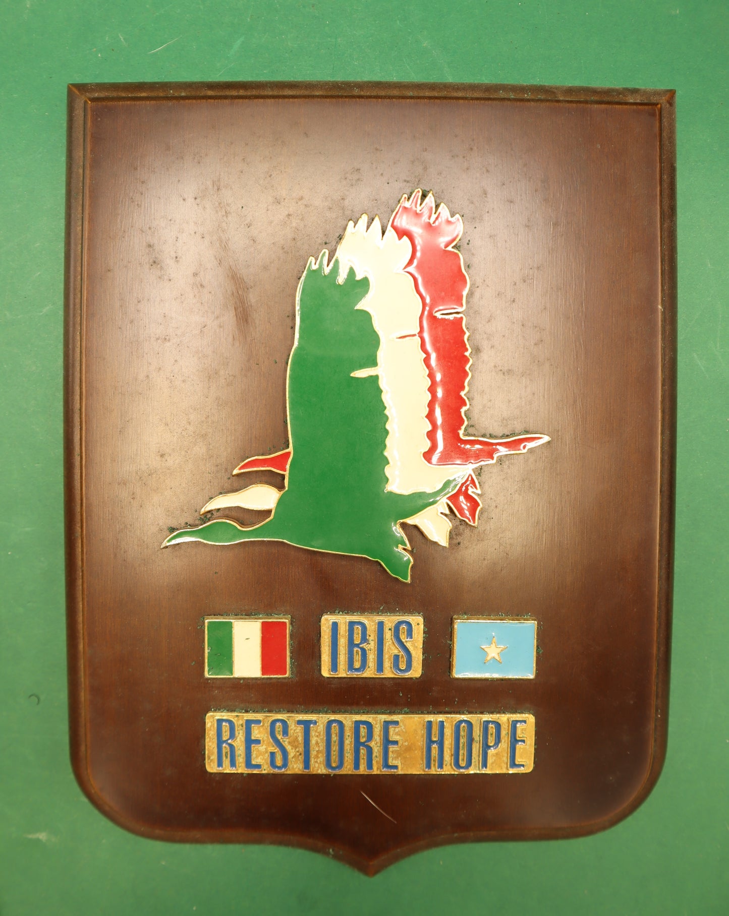 Vintage Crest IBIS RESTORE HOPE Carabinieri militari Prodotto Italiano originale