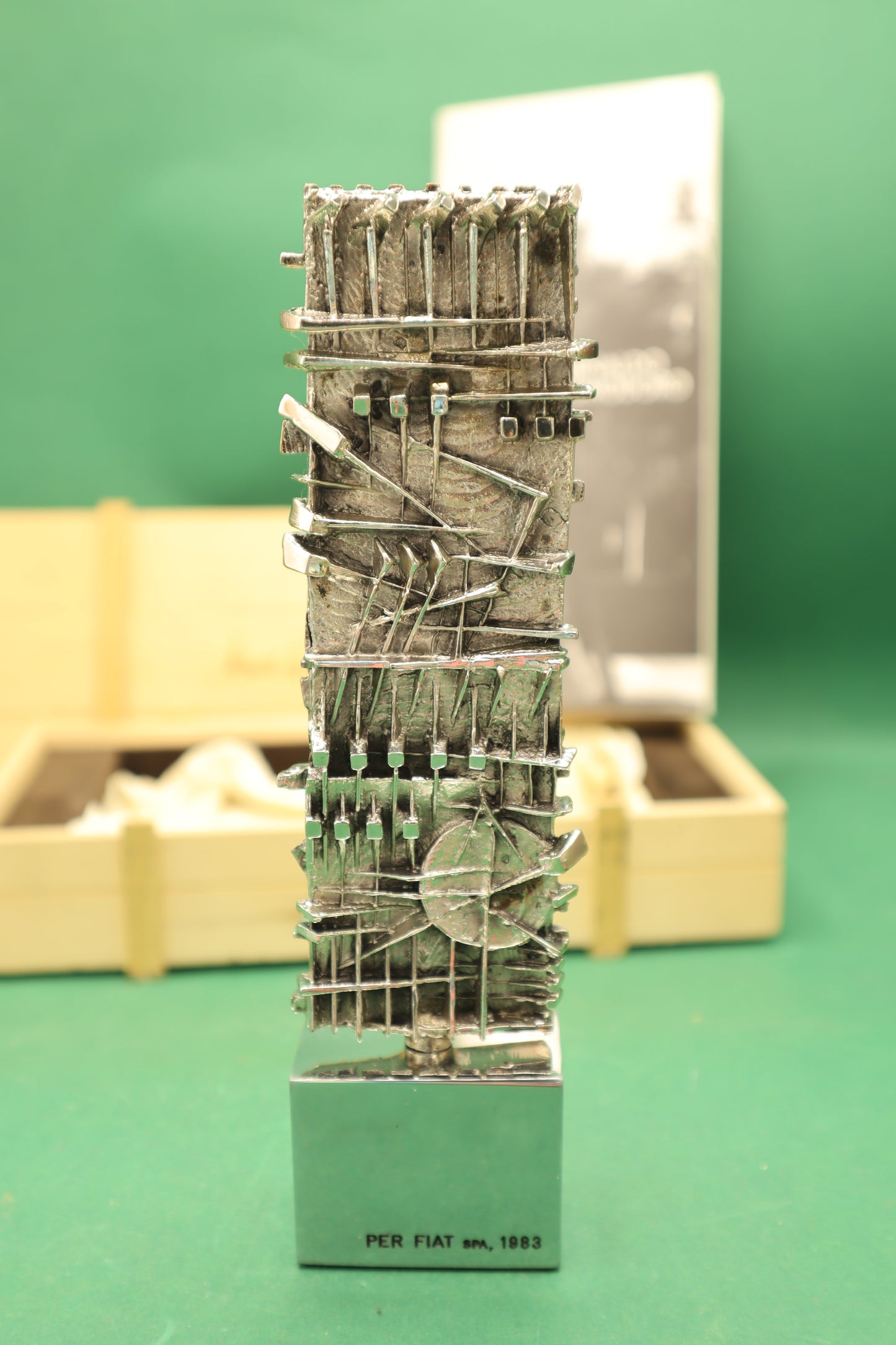 Arnaldo Pomodoro – Scultura in bronzo argentato, edizione 78/200, Milano 1983