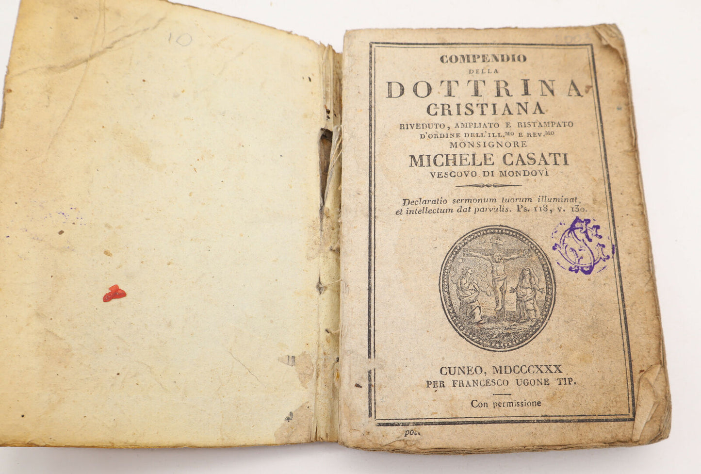 COMPENDIO DELLA DOTTRINA CRISTIANA del Mons. Michele Casati 1830 Ves. Mondovì Cu