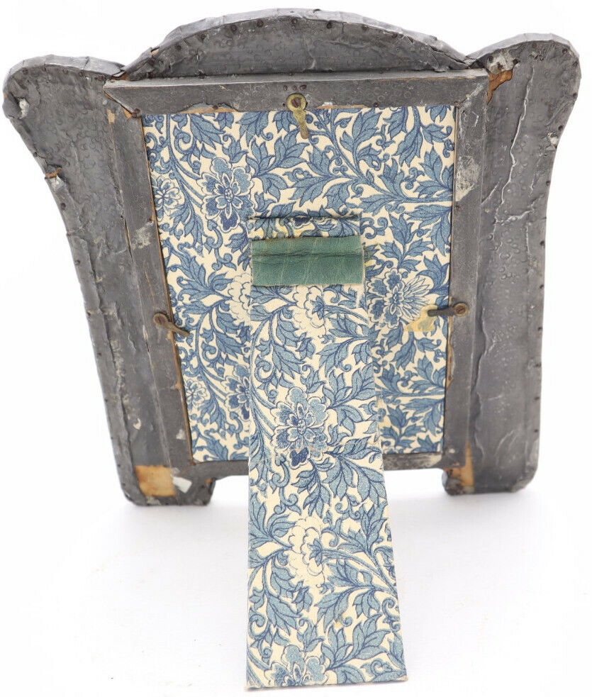 Photoframe Portafoto Liberty XIX Century with flower design Pewter Photo Frame