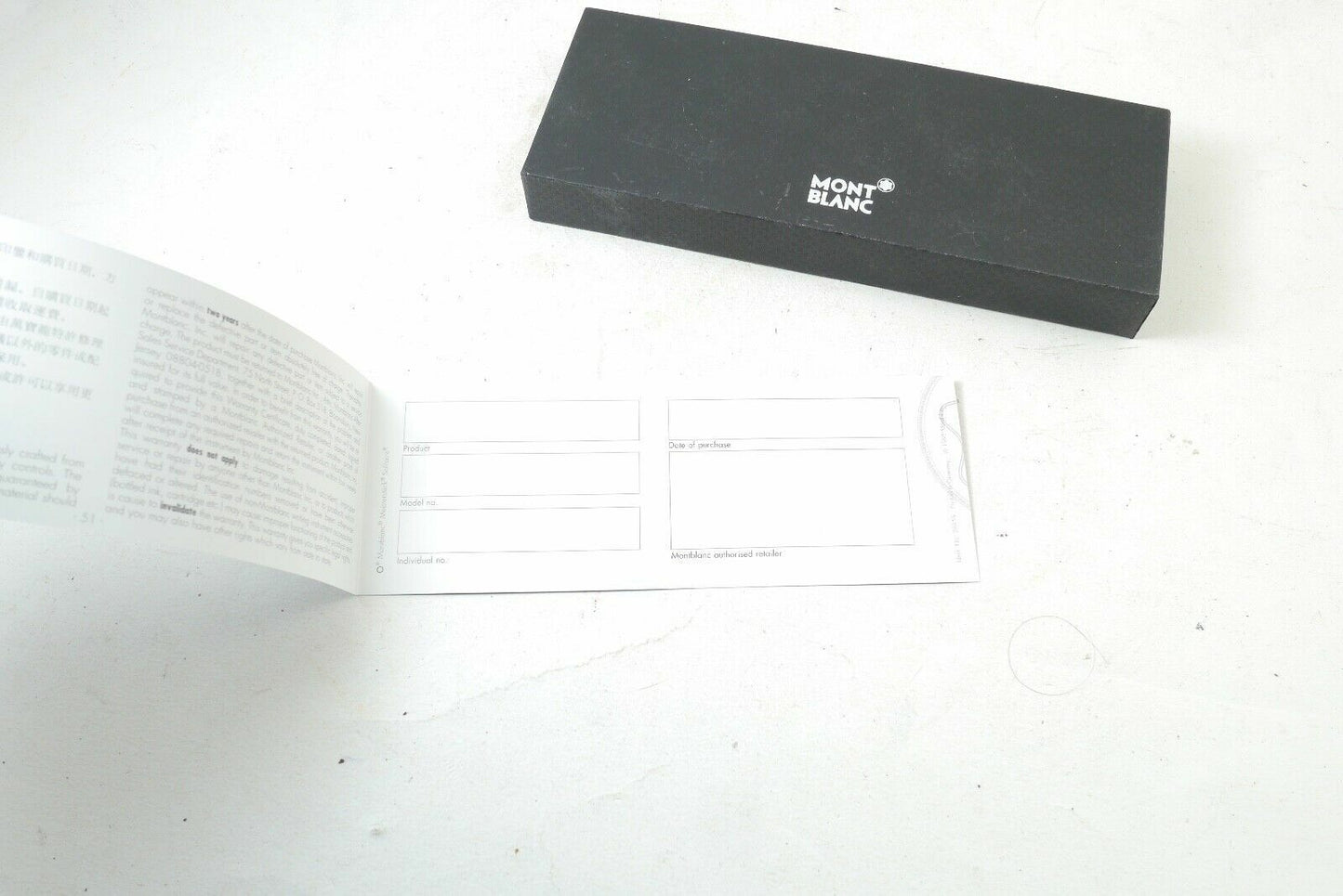 Vintage MontBlanc Pen Penna Ballpoint Roller ball con scatola e Service guide