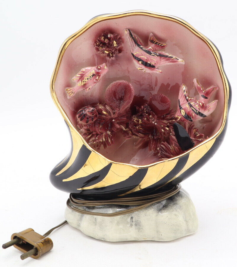 Lampada Monaco Vallauris Kerina Conchiglia in ceramic 1950s