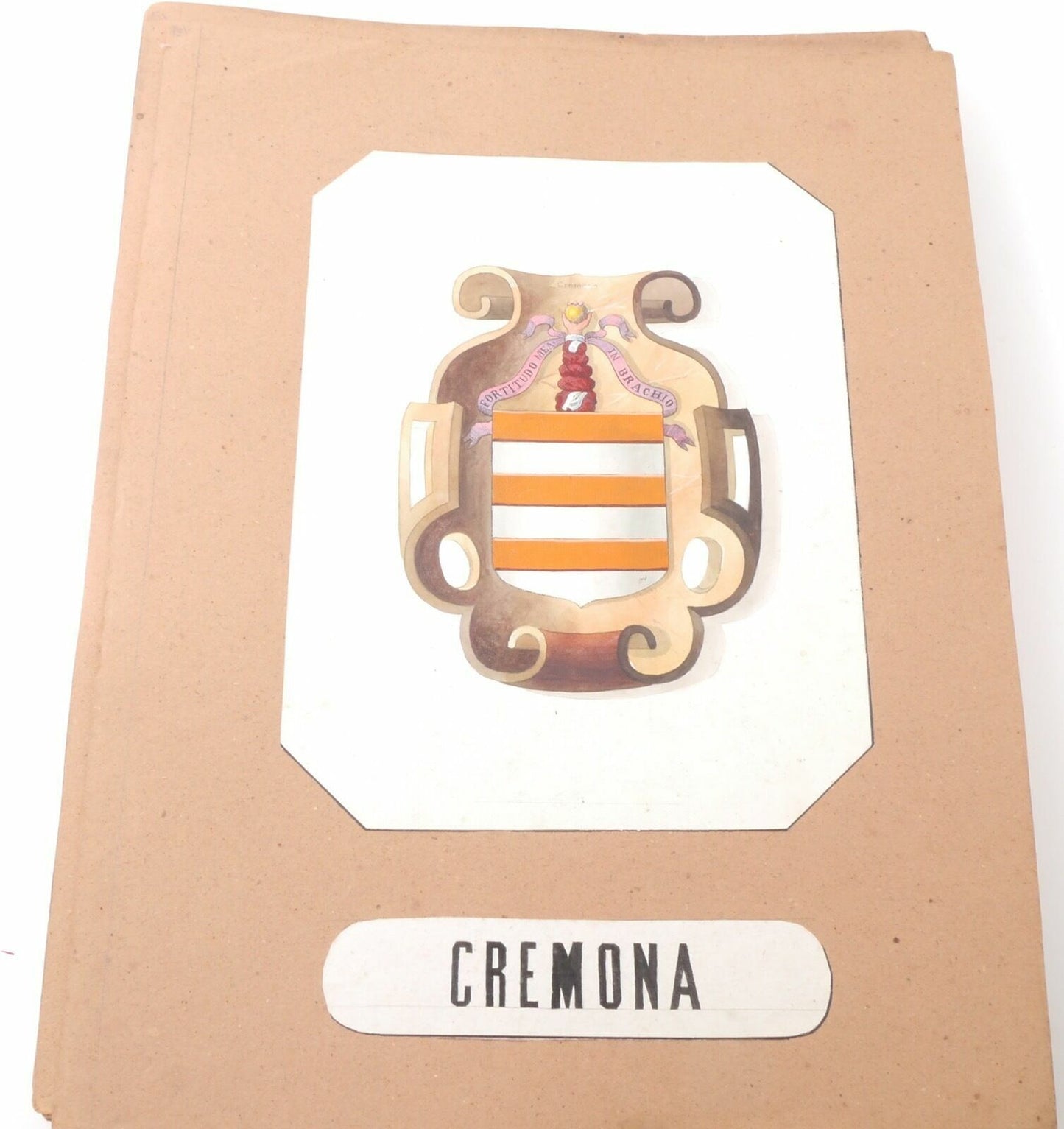 Acquarello XIX Emblema 800 Cremona Lombardia Watercolour Inc. Cioffi