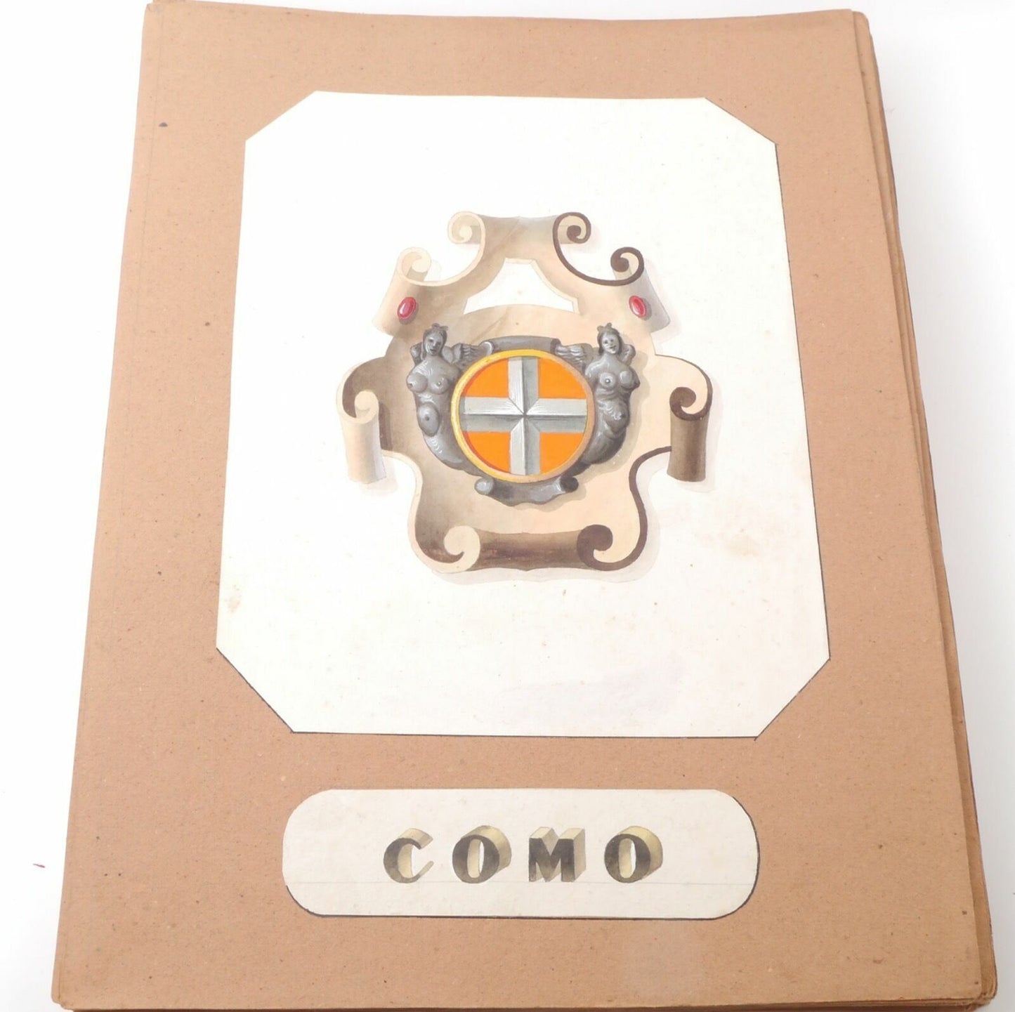Acquarello XIX Emblema 800 Como Lombardia Italy Watercolour Inc. Cioffi