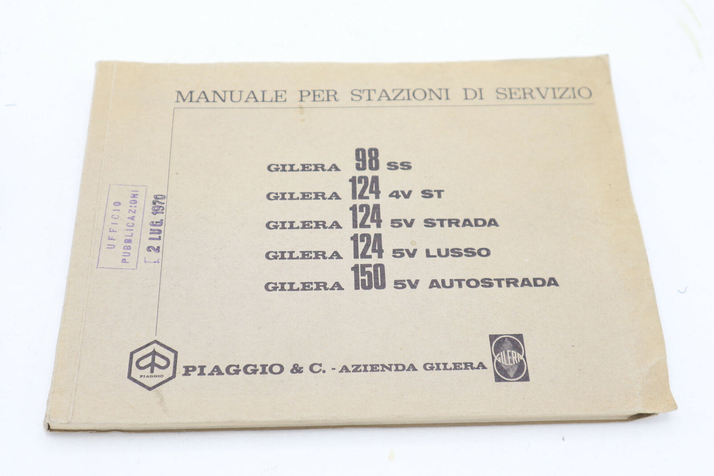 Manuale Per Stazioni di Servizio Gilera 98 124 150