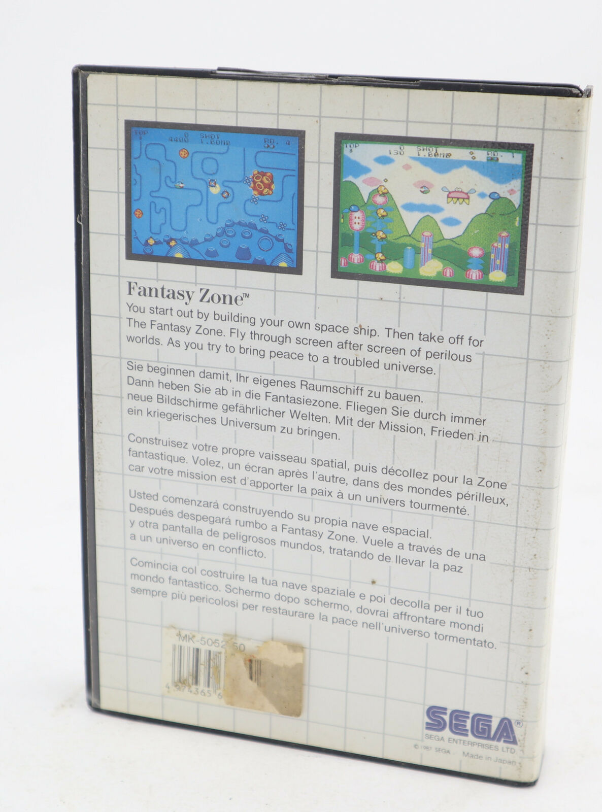 FANTASY ZONE - Sega Master System Drive game CIB - PAL
