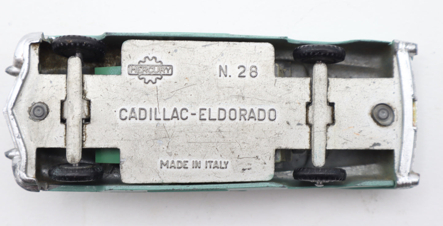 Vintage Mercury Cadillac Eldorado Car Die cast Metal 1/48 interior No. 28 Made in Italy