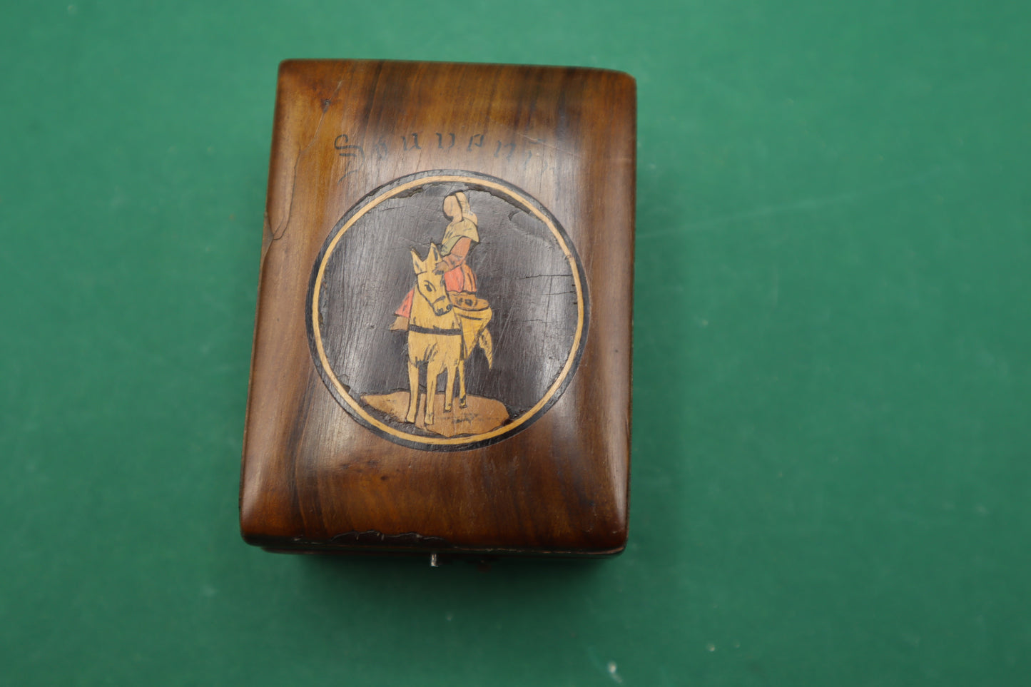 Scatola Orologio Porta Orologio Legno Francese Intarsiato Watch Holder Souvenir Intarsio