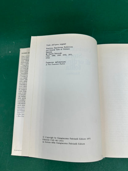 Charles Bukowski Storie di ordinaria follia CDE 1982 Club degli Editori raro
