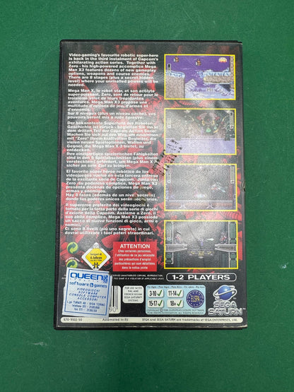 Mega Man X3 per Sega Saturn PAL con custodia e manuale
