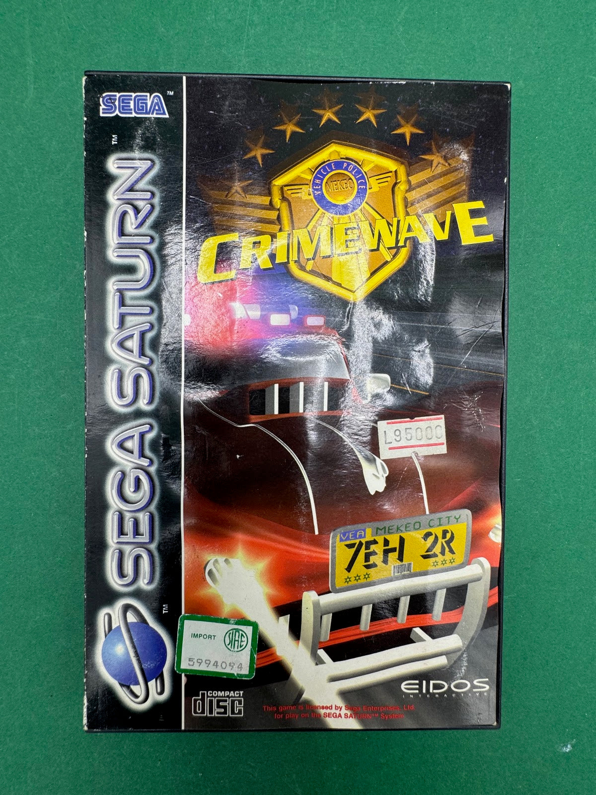 Crimewave per Sega Saturn PAL con custodia e manuale