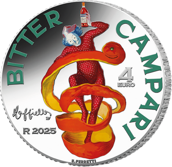4 EURO ARGENTO ITALIA 2025 CAMPARI - PROOF