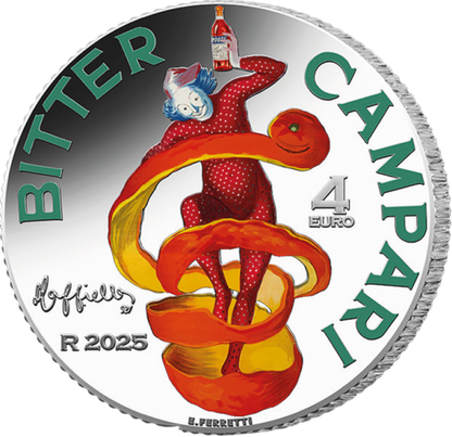 4 EURO ARGENTO ITALIA 2025 CAMPARI - PROOF