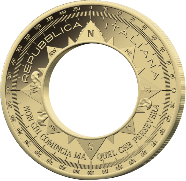 10 Euro Italia 2025 Amerigo Vespucci Proof Ciambella – Moneta Ufficiale IPZS