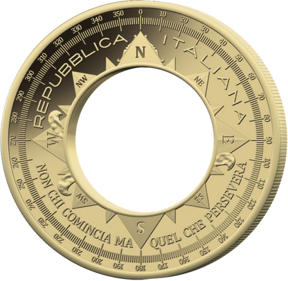 10 Euro Italia 2025 Amerigo Vespucci Proof Ciambella – Moneta Ufficiale IPZS