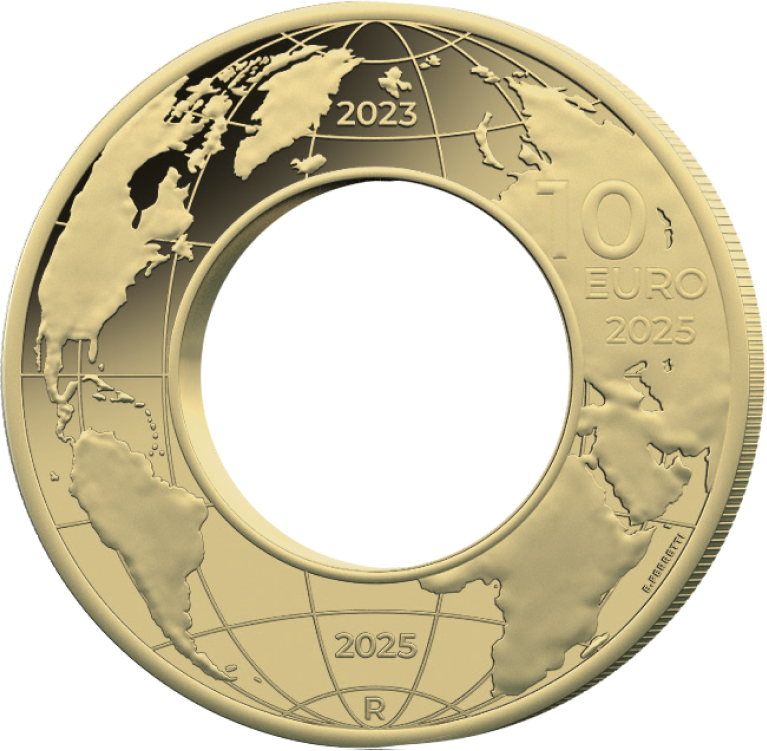 10 Euro Italia 2025 Amerigo Vespucci Proof Ciambella – Moneta Ufficiale IPZS