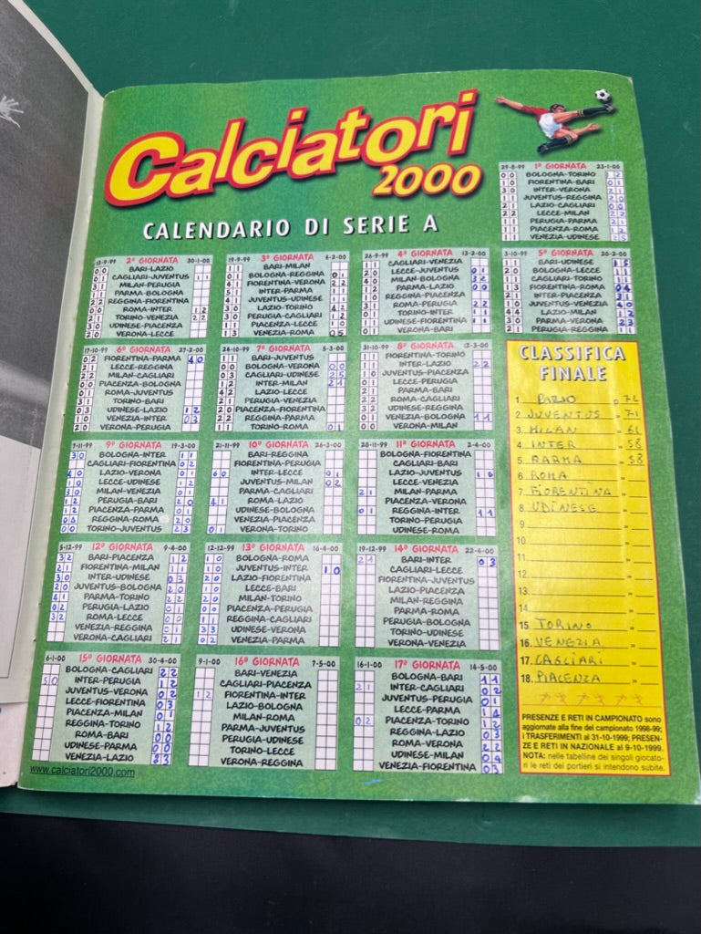 Album Figurine Calciatori Panini 2000 Completo + Aggiornamenti