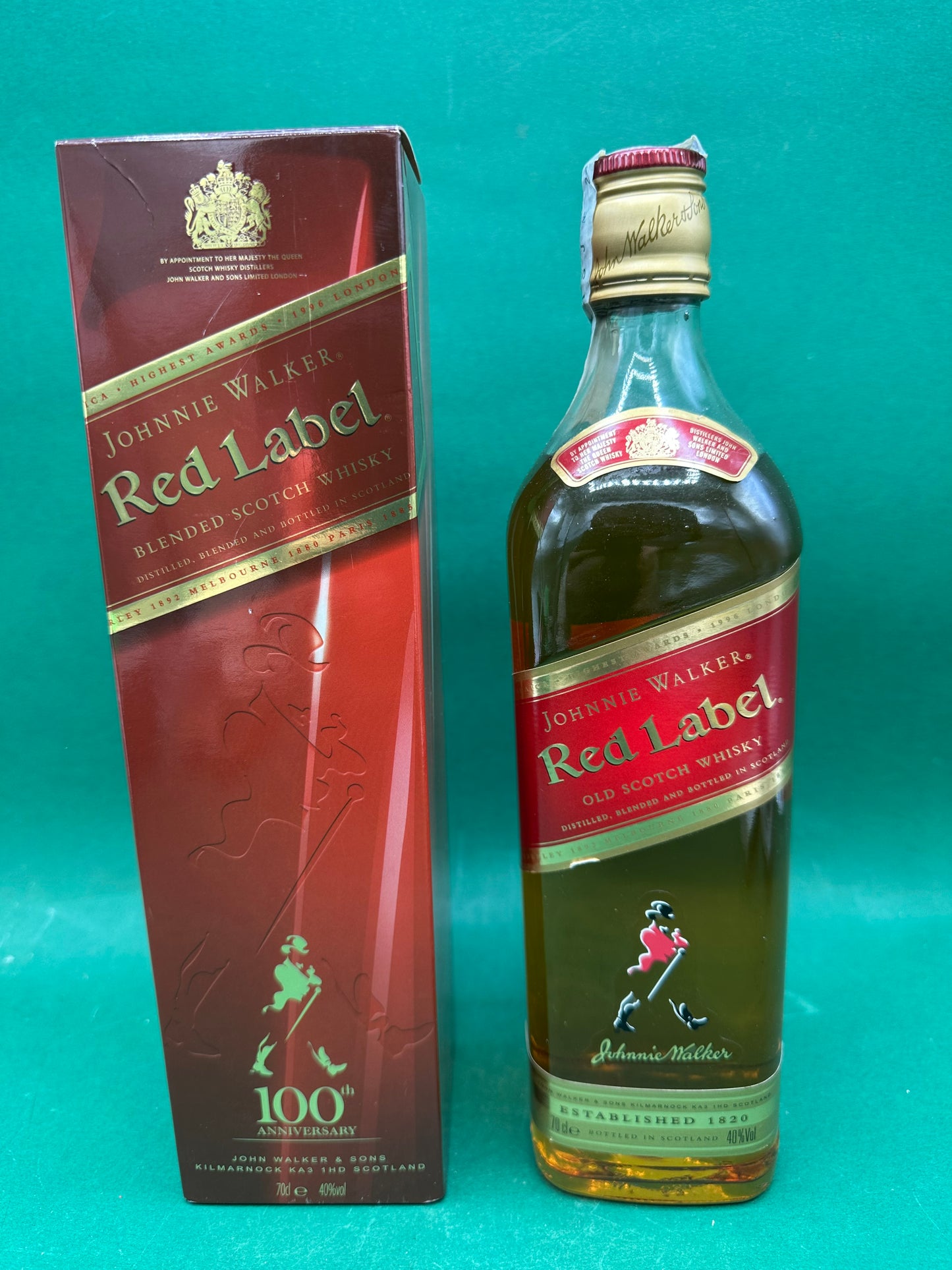 Bottiglia da collezione Johnnie Walker Red Label - Edizione 100° Anniversario
