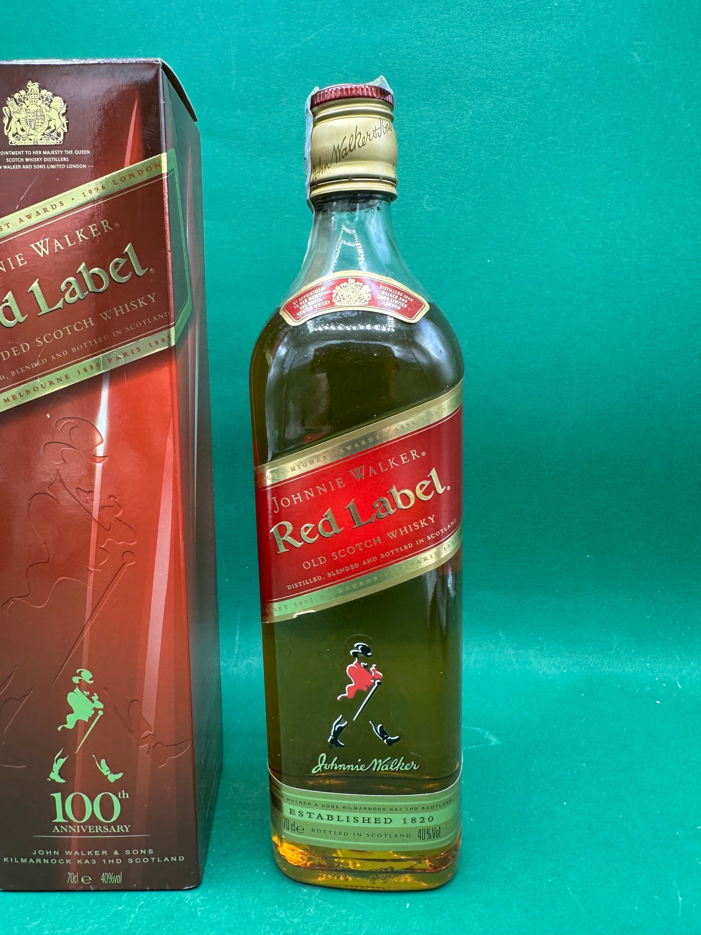 Bottiglia da collezione Johnnie Walker Red Label - Edizione 100° Anniversario