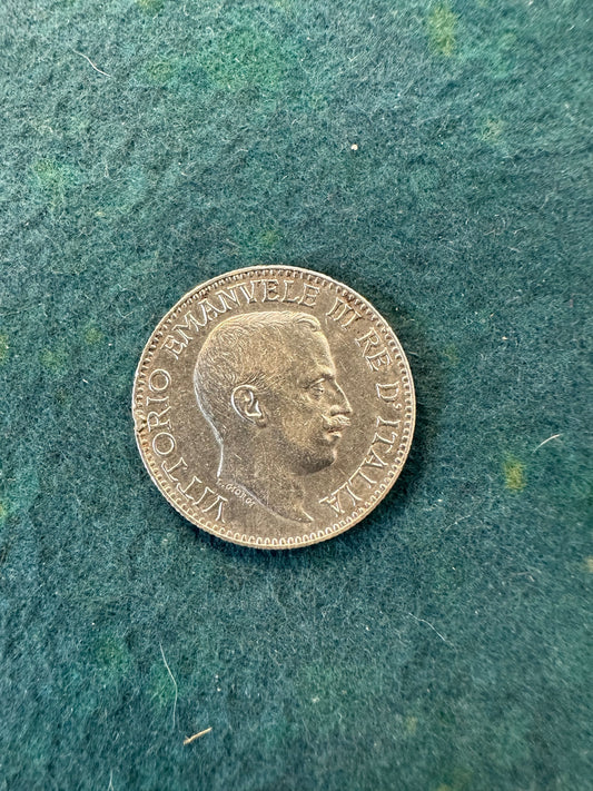 1/2 Rupia 1919 Vittorio Emauele III  1909-1925 Somalia Italiana  Silver Coin Argento