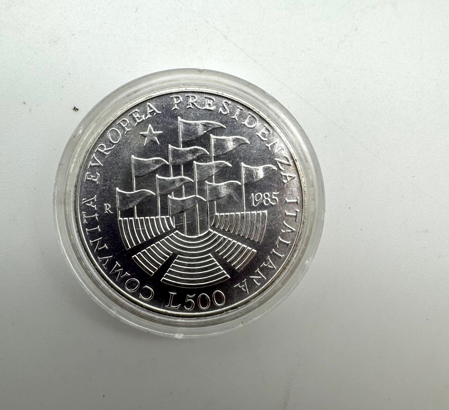 Italia Argento L.500 Presidenza Europa 1985