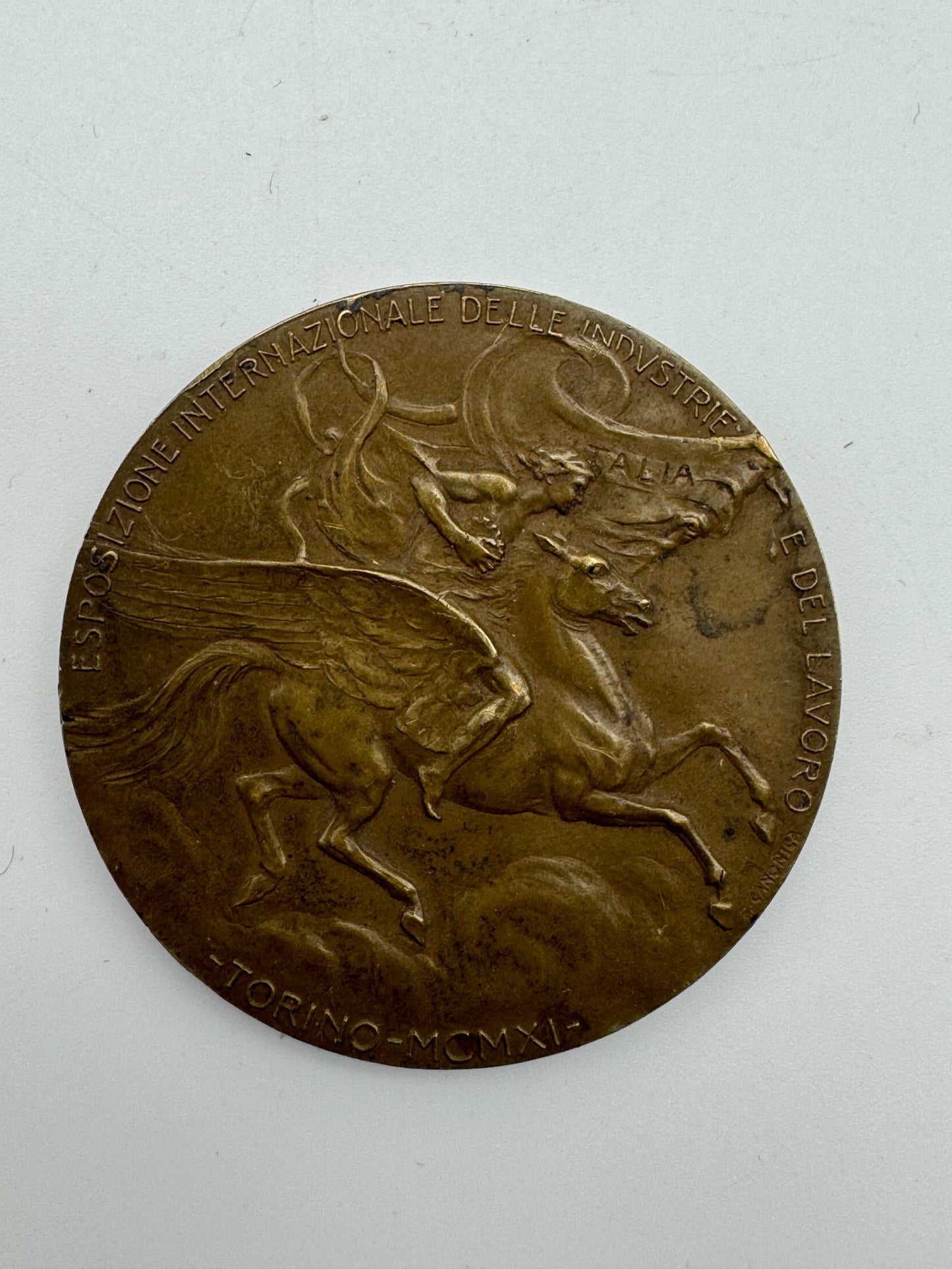 Medaglia Esposizione Torino. Medaglia 1911 Bronzo