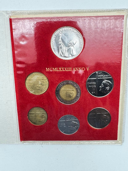 VATICANO Giovanni Paolo II Monete SERIE DIVISIONALE 1983 anno V